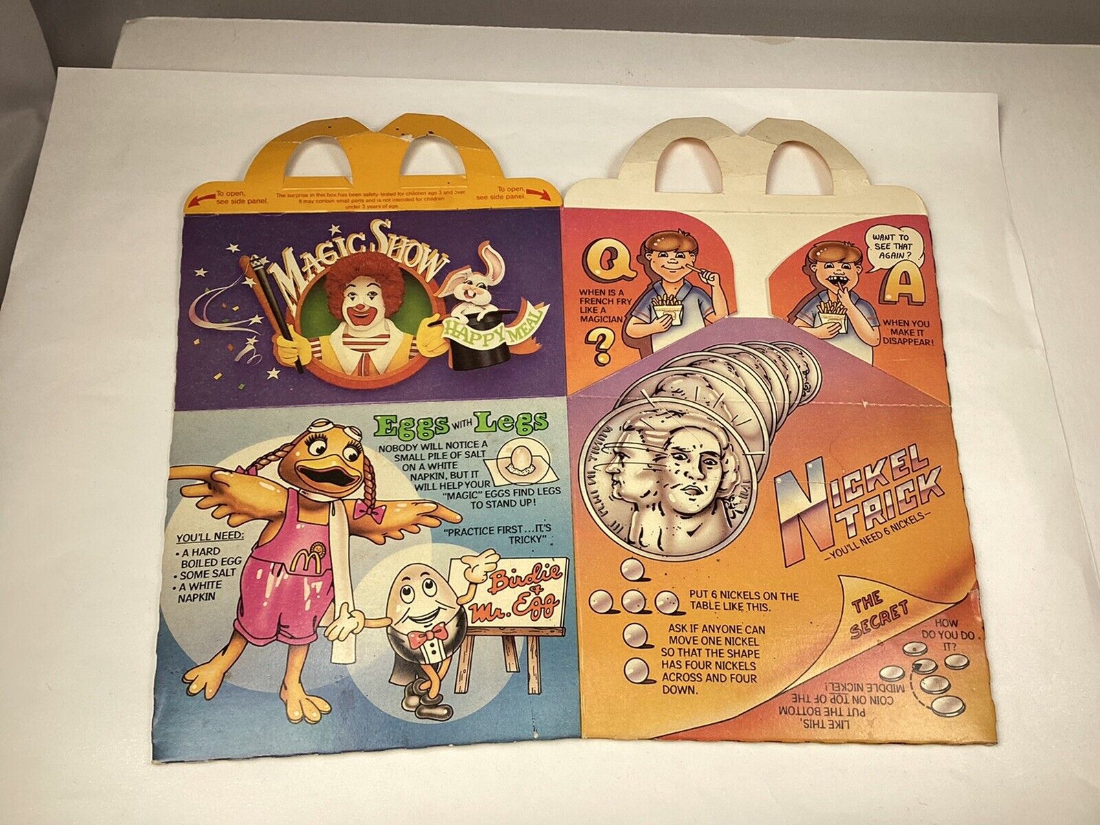 McDonald\'s 1985 MAGIC SHOW  Happy Meal Box