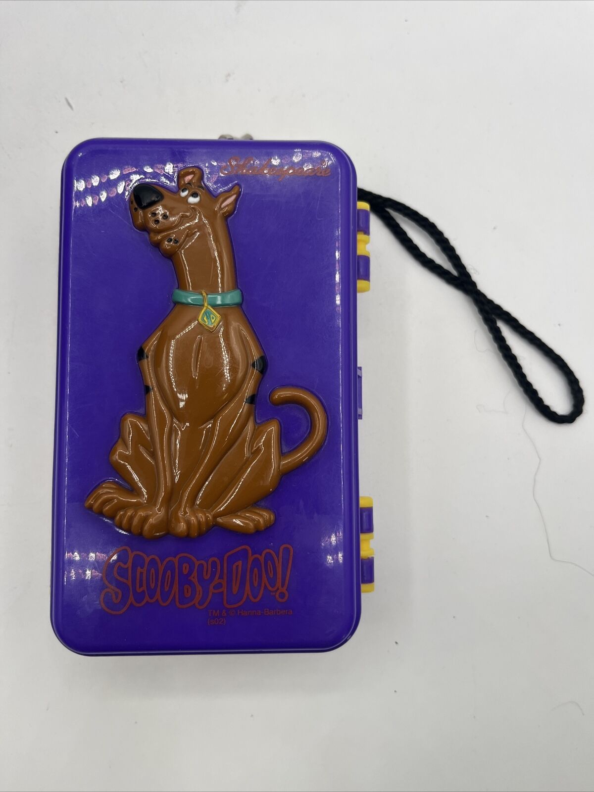 Vintage Scooby Doo Fishing Mini Small Tackle Box Purple Shakespeare 2001 Trinket
