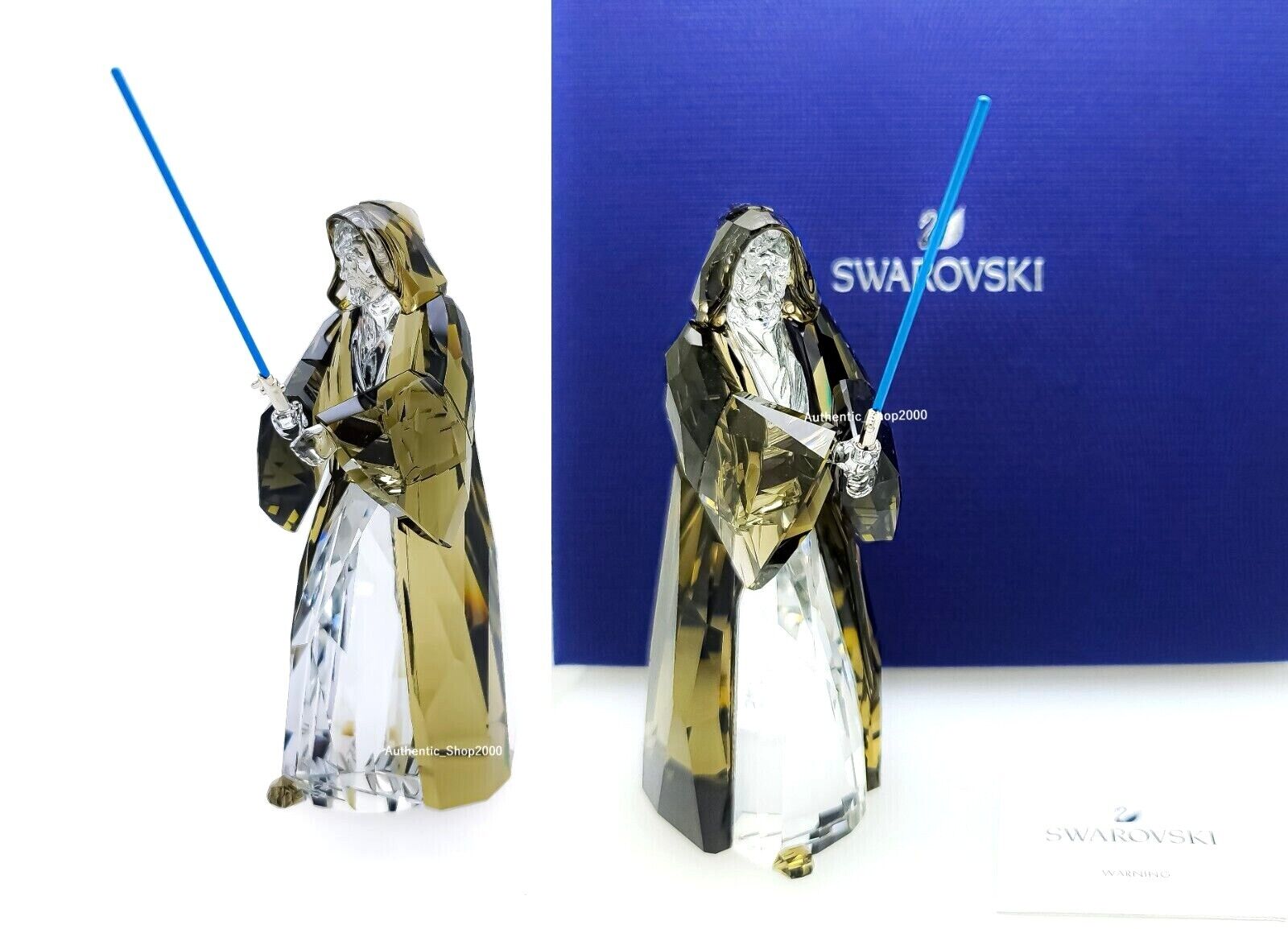  New 100% SWAROVSKI Crystals Star Wars Obi-Wan Kenobi Figurine Display 5619211