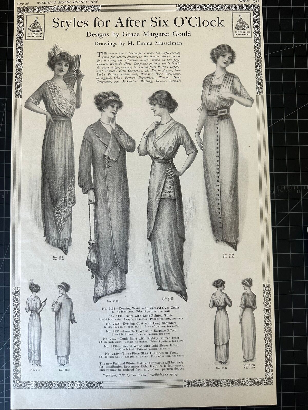 Antique 1912 Fall Womens Fashion Print Ad