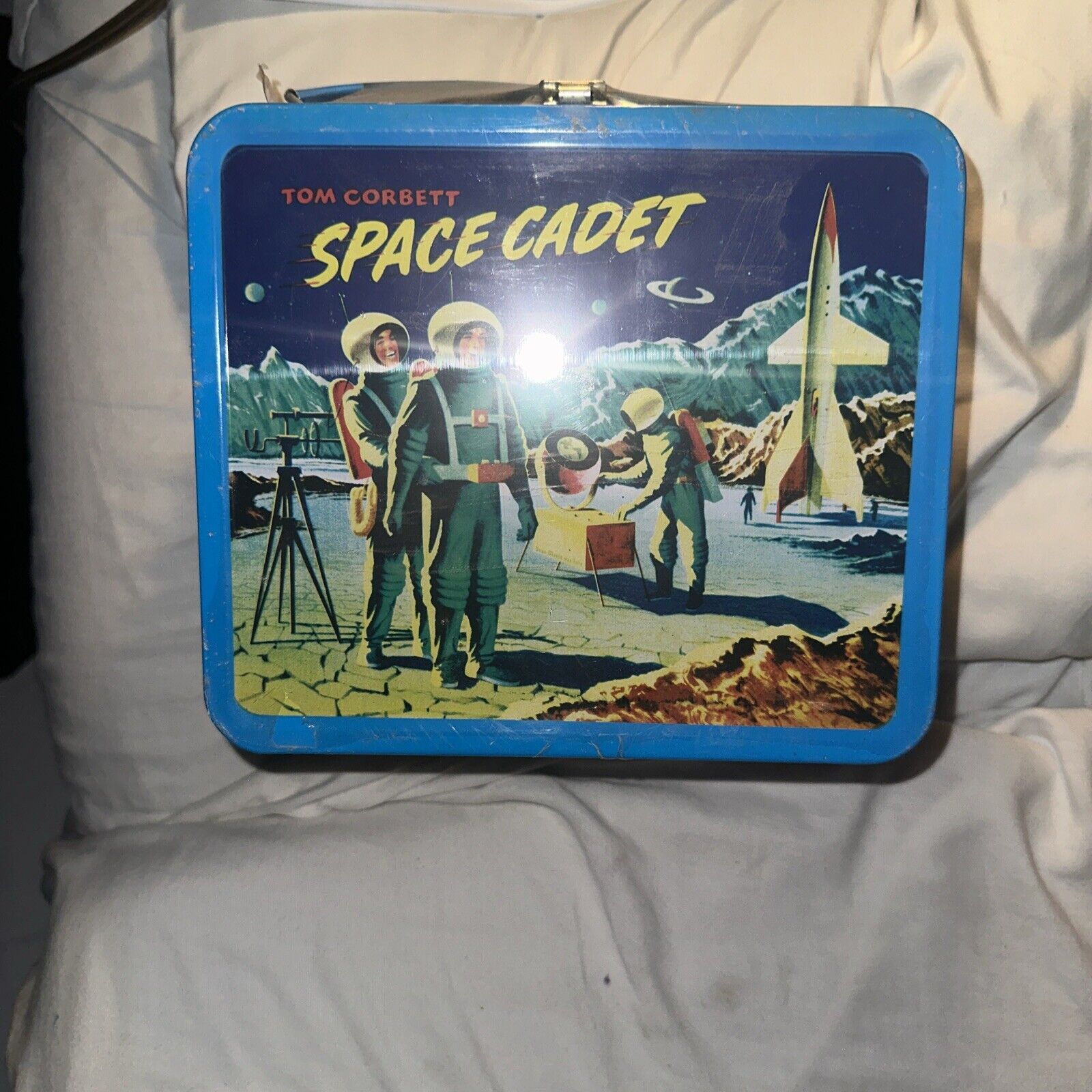 G-WHIZ Tom Corbett Space Cadet Lunch Box & Thermos * Vintage * Lunchbox