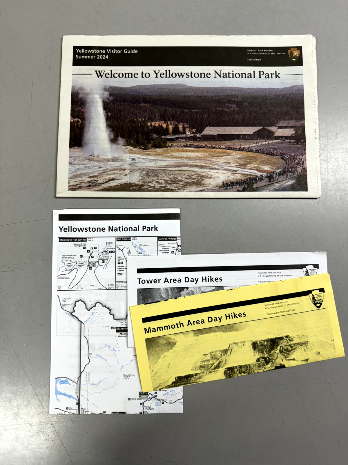 NPS Yellowstone National Park Visitor Guide + Day Map - Montana 2024 - Brand New