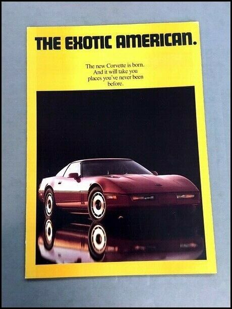 1984 Chevrolet Corvette Original Car Sales Brochure