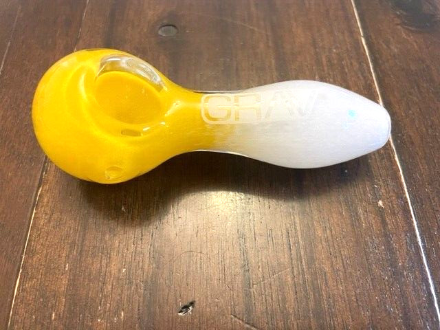 GRAV LABS Glass Bowl Hand Pipe Quality Yellow 4
