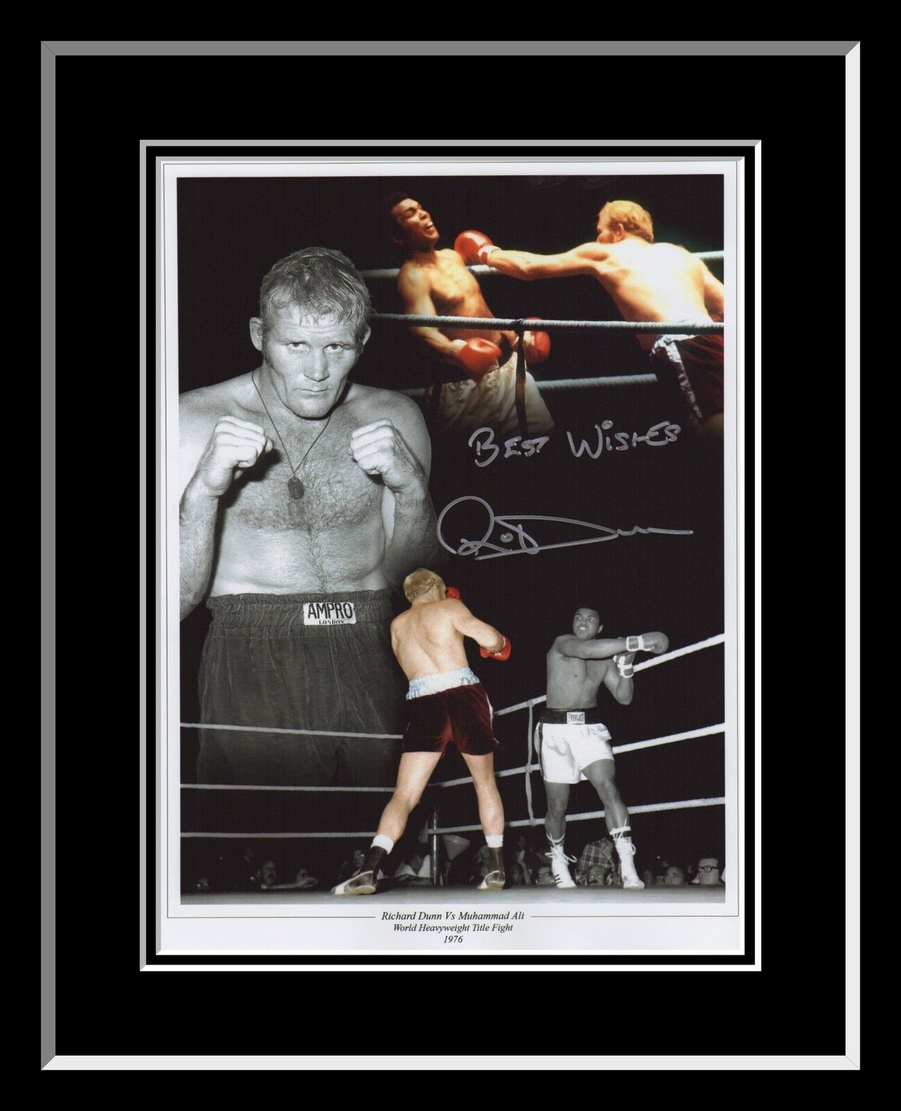 Richard Dunn Signed And Framed Boxing Montage 