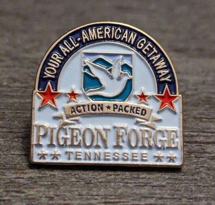 Pigeon Forge Tennessee Action-Packed Your All-American Getaway Enamel Lapel Pin