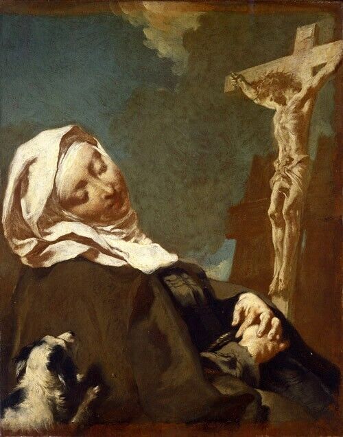 Oil painting Saint-Margaret-of-Cortona-1737-Giovanni-Battista-Piazzetta-oil-pain