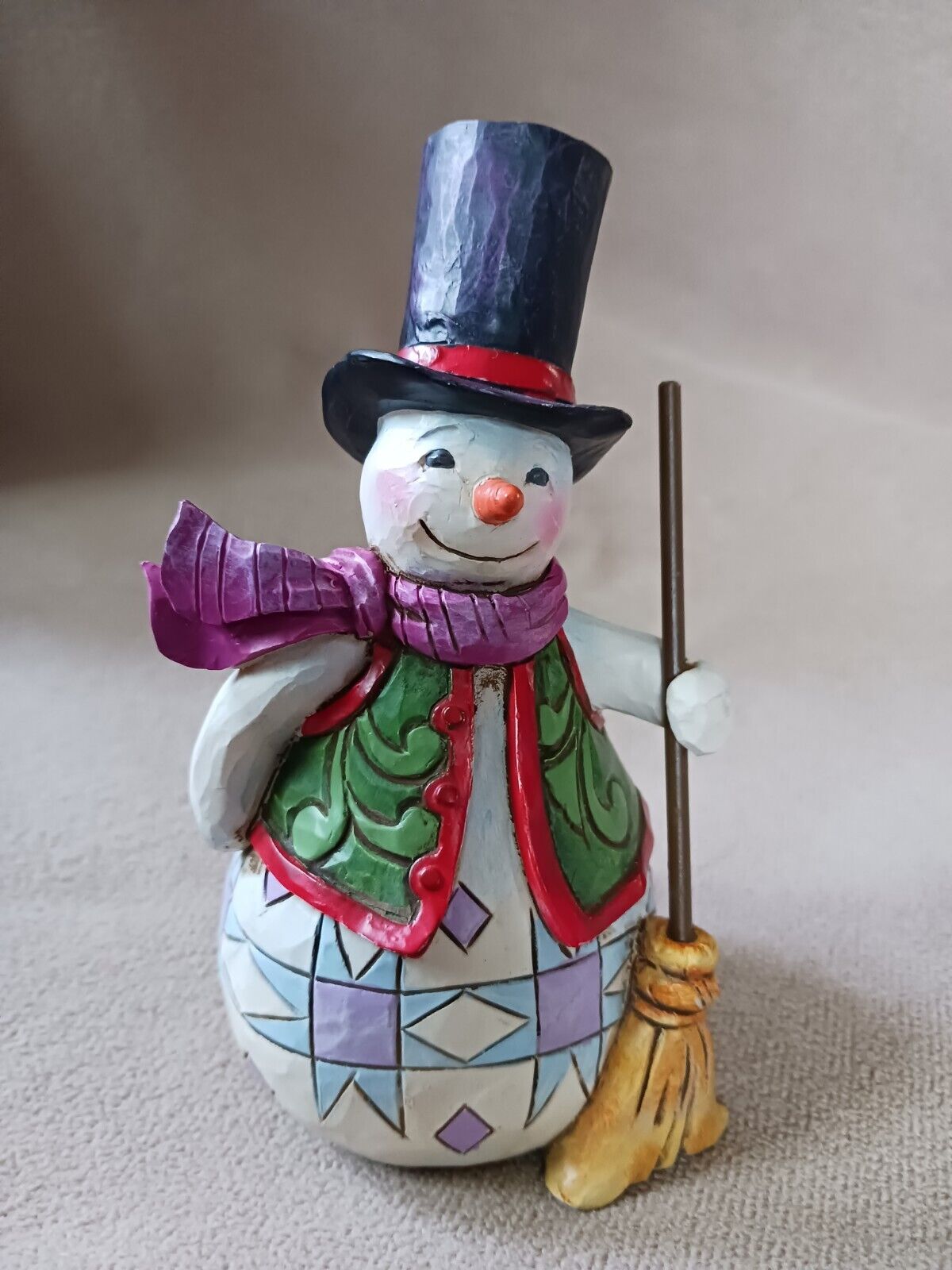 JIM SHORE 2015 Ready Set Snow Christmas Snowman Figure Heartwood Creek 4047773 