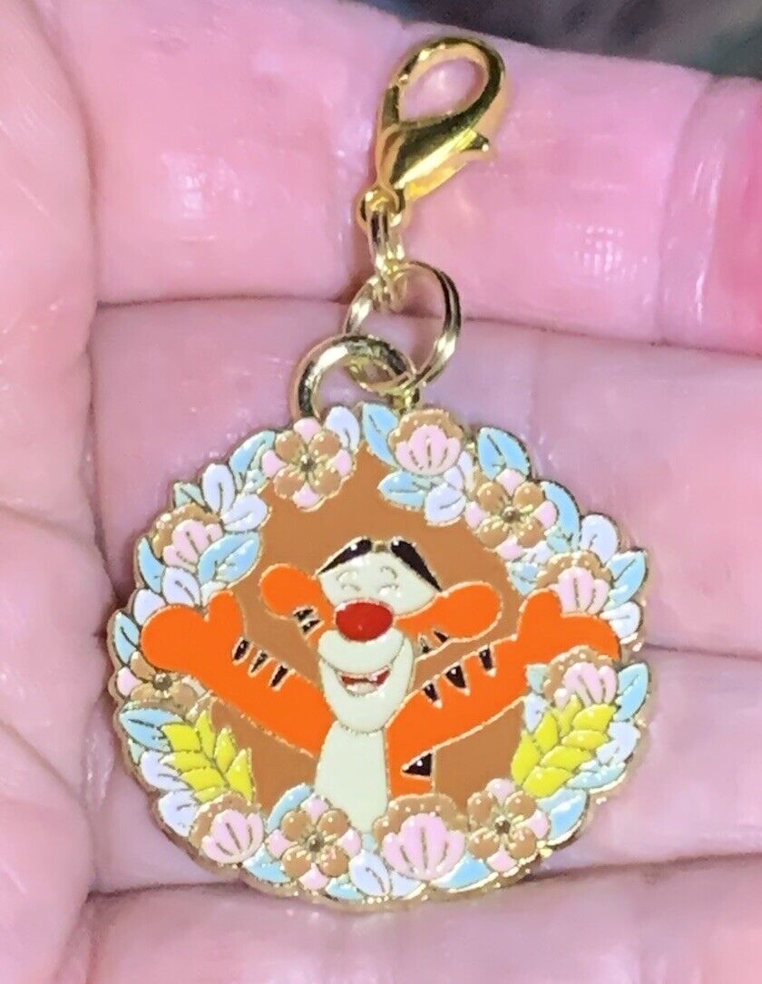 Gold Tigger From Winnie The Pooh Charm Zipper Pull & Keychain Add On Clip