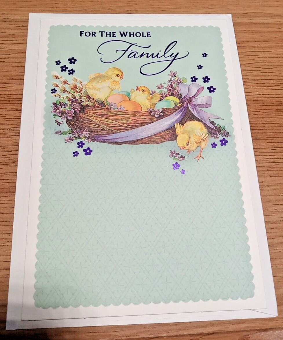 Easter Card For The Whole Family With Envelope