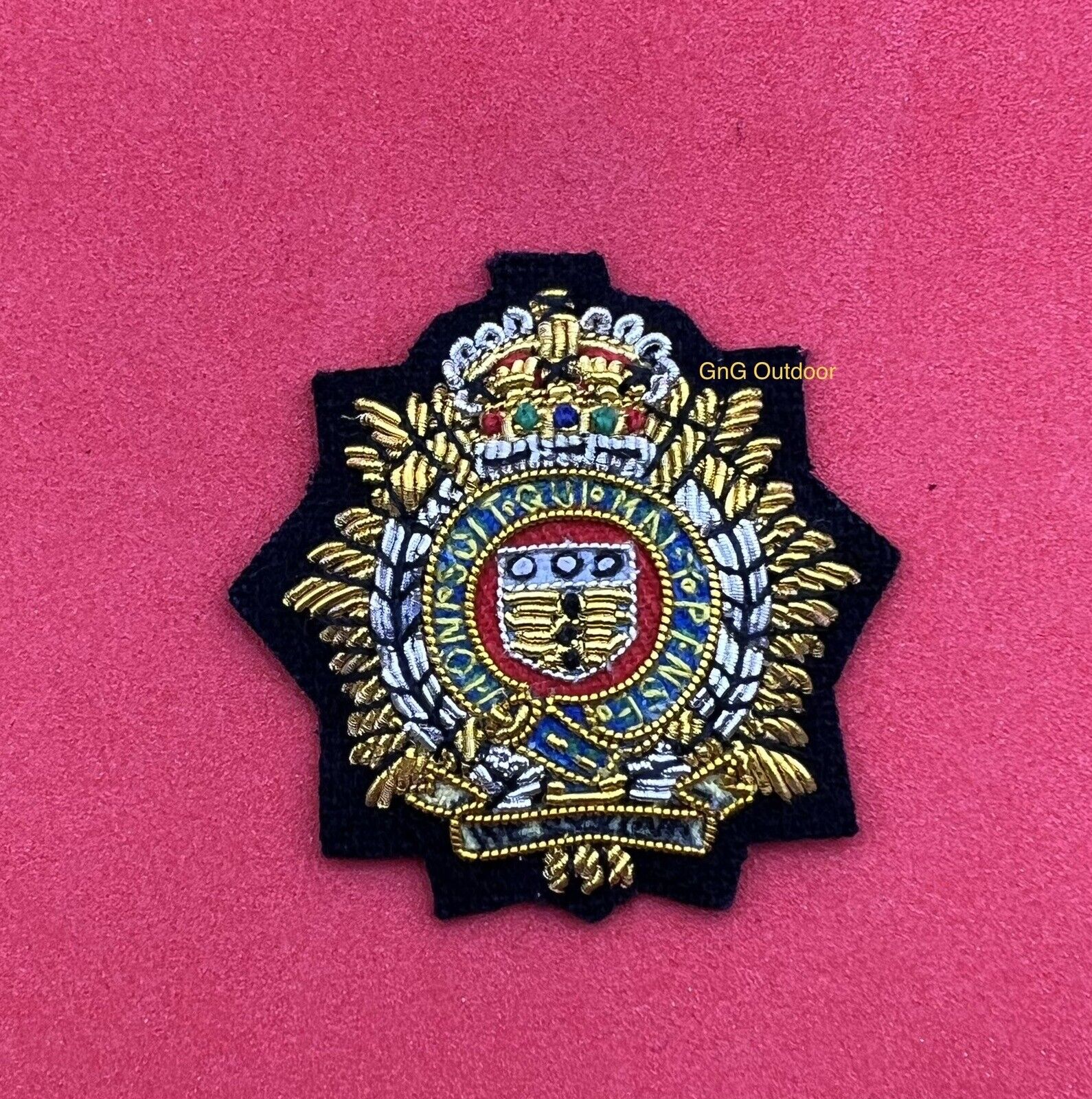 King’s Crown Royal Logistics Corps Cap Badge RLC Hand Embroidered Beret Badge