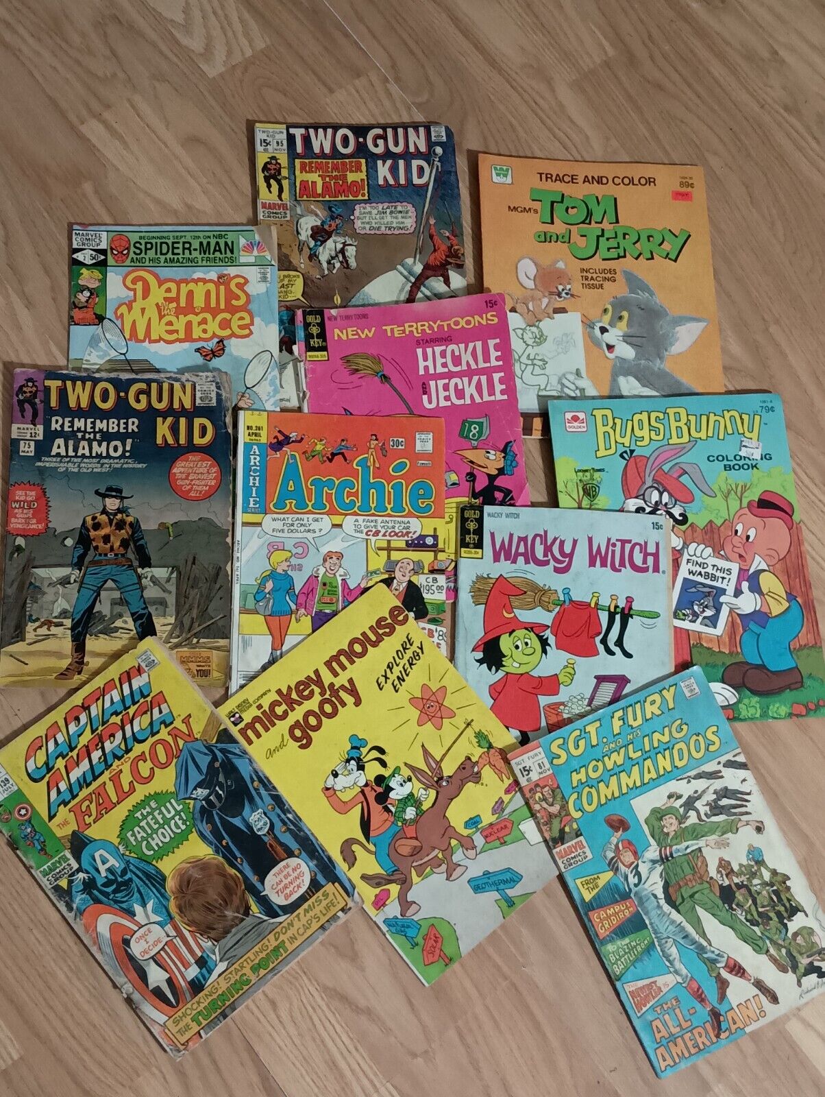 Lot Of 10 Vintage Activity Coloring & Comic Books 1980s-1990s