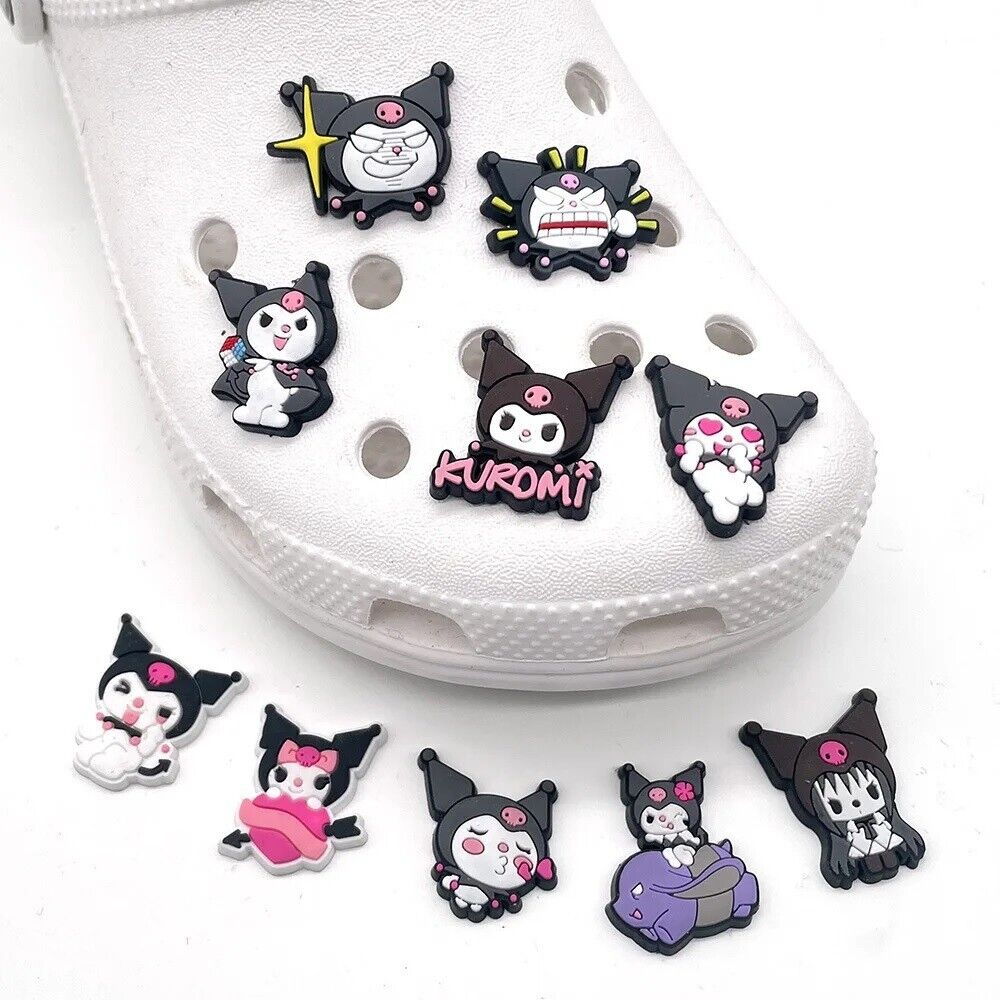 10Pcs Sanrio Hello Kitty Shoe Charms Buckle Set Kawaii Kuromi DIY- New