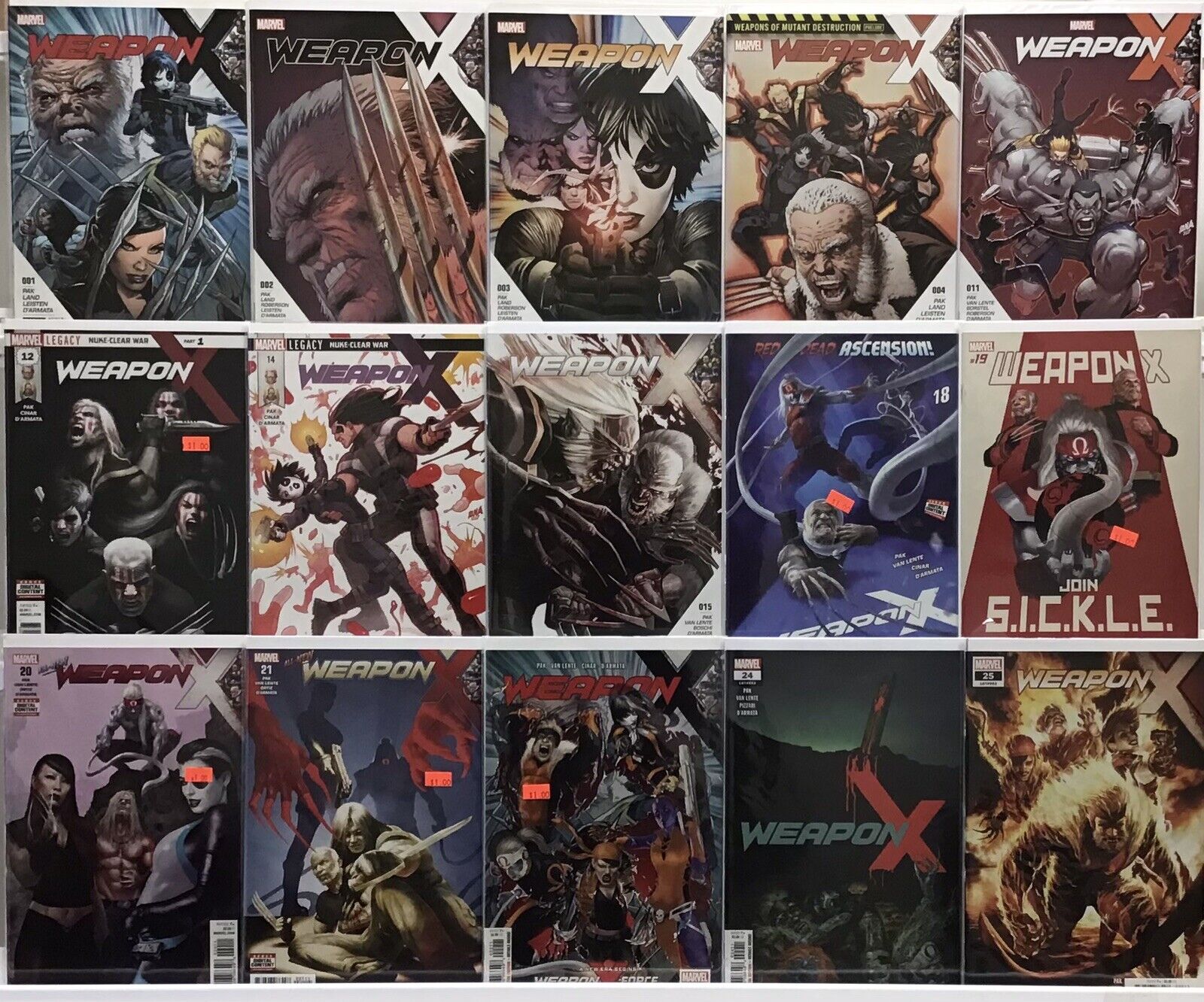 Marvel Comics - Weapon X 3rd Series - Comic Book Lot Of 15
