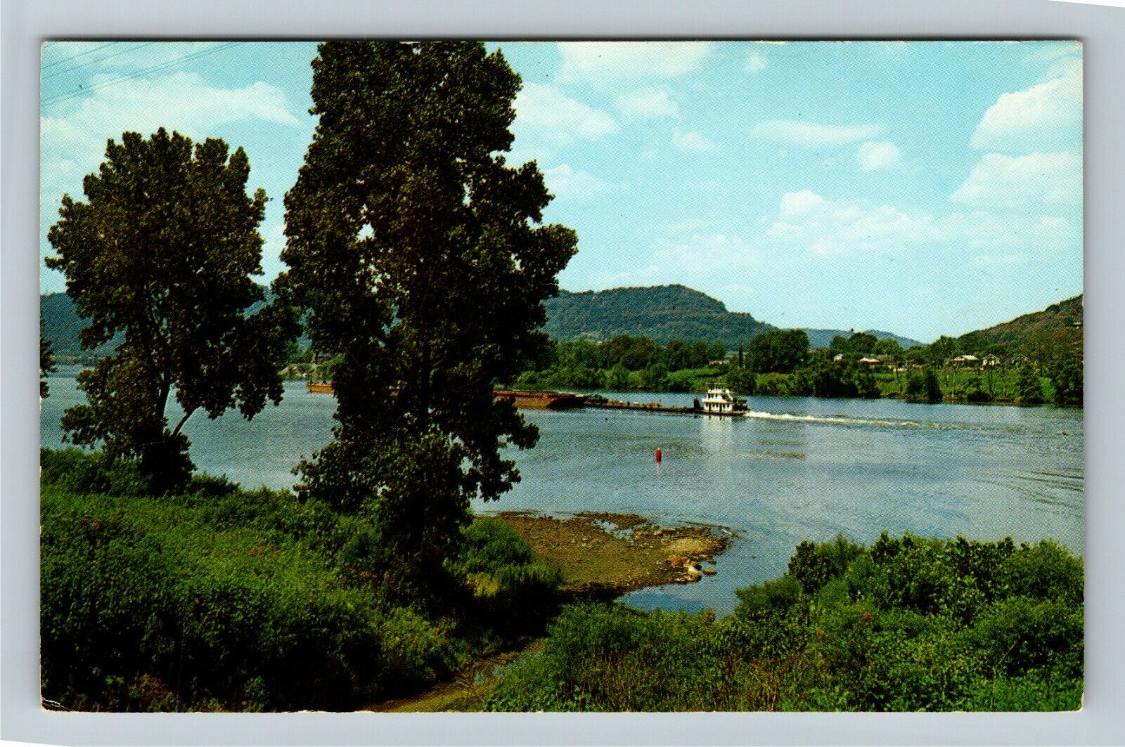 OH-Ohio, Beautiful Ohio River, General Greeting, Vintage Postcard