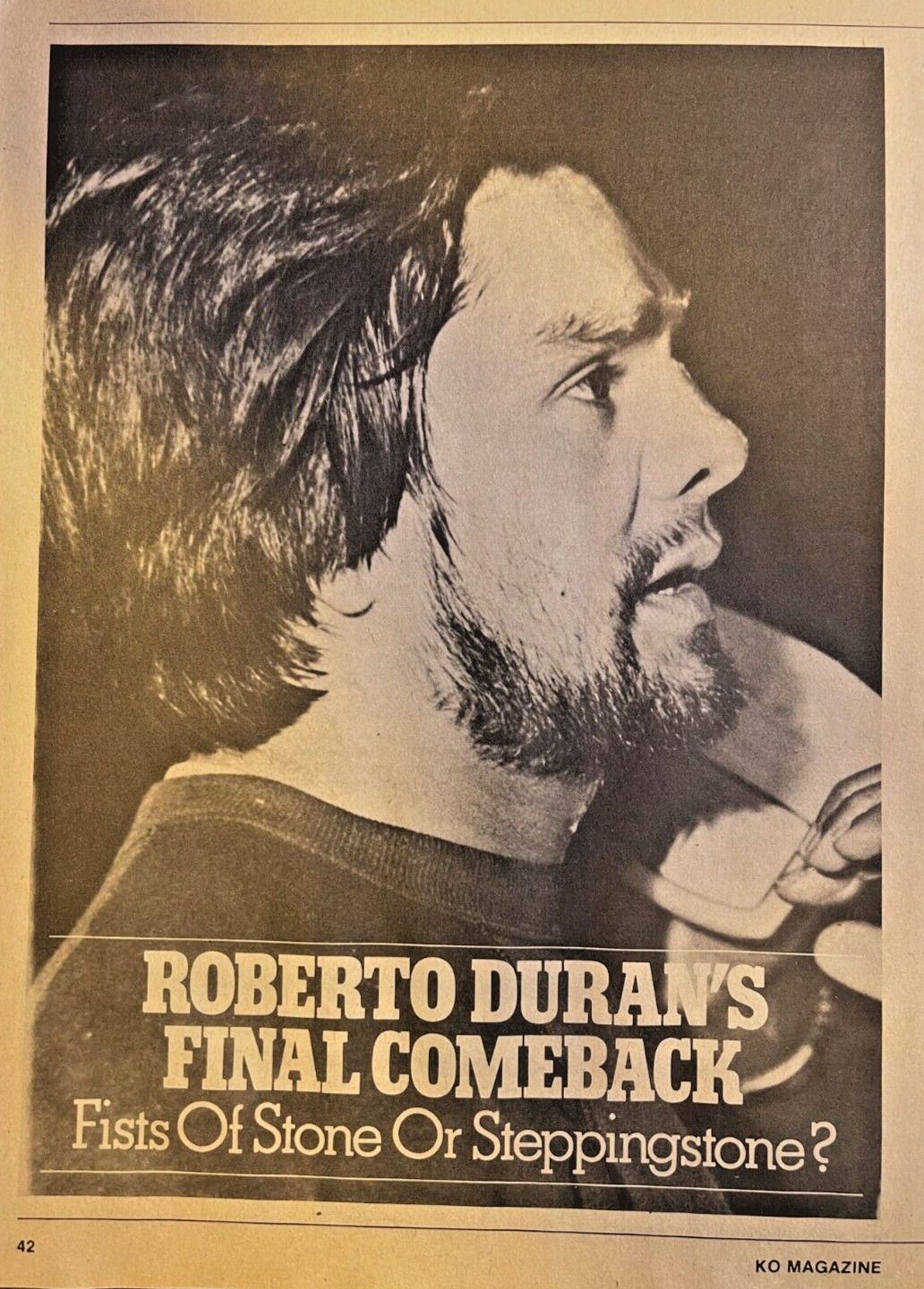 1982 Boxer Roberto Duran His Final Comeback