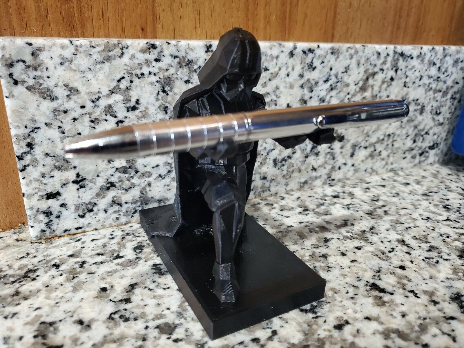 3D Printed Star Wars Darth Vader Pen & Ring Holder Black