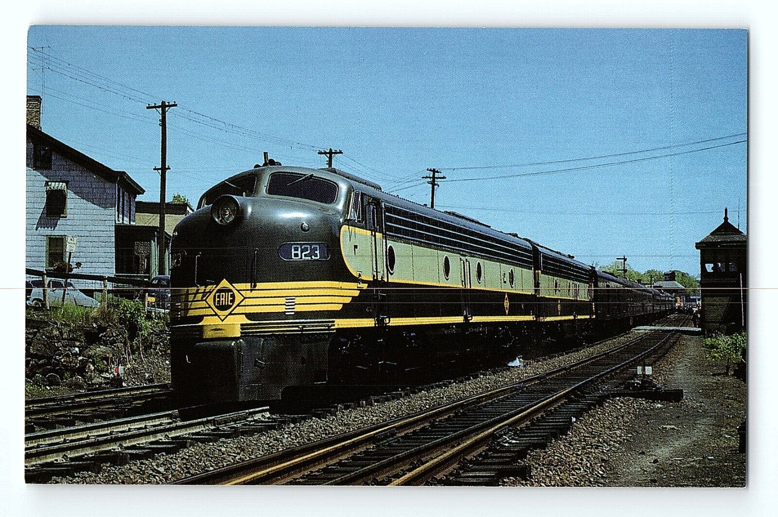 Erie Railroad Centennial Train EMD E8 Locomotive Middletown NY VTG Postcard