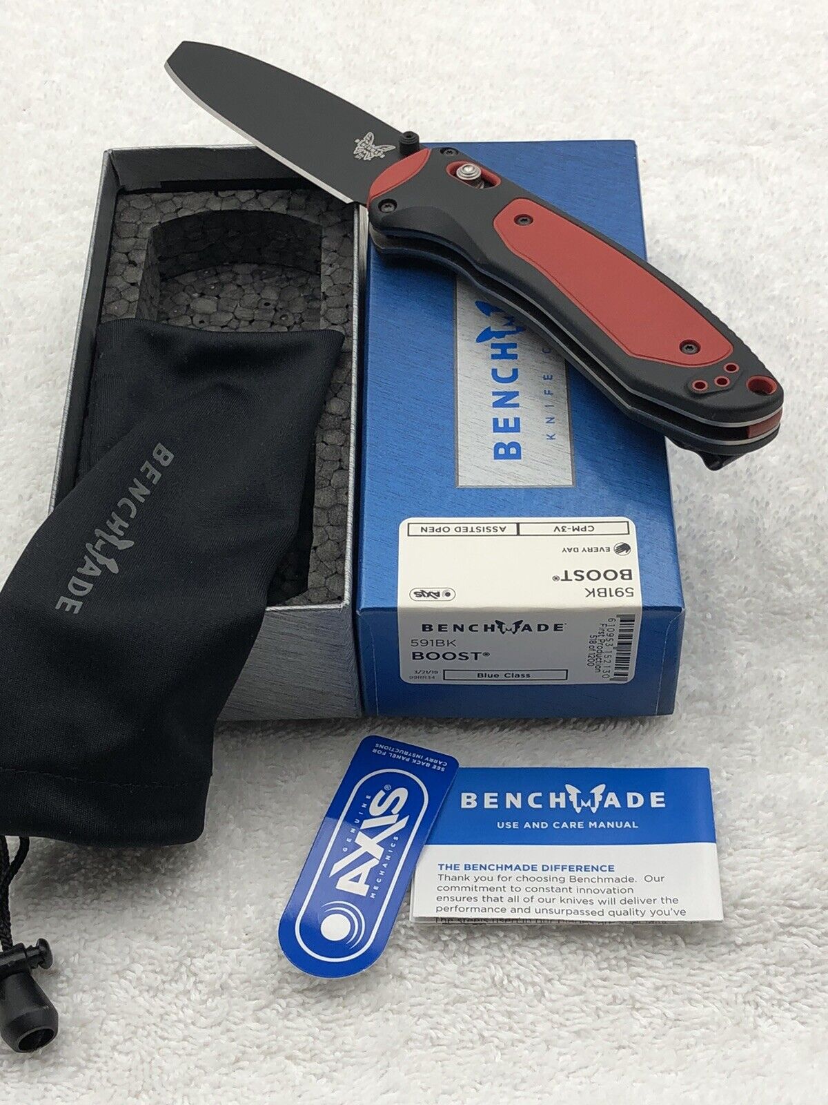 Benchmade 591BK Boost 1st Prod #518 of 1200 New In Box Made In USA Discontinued