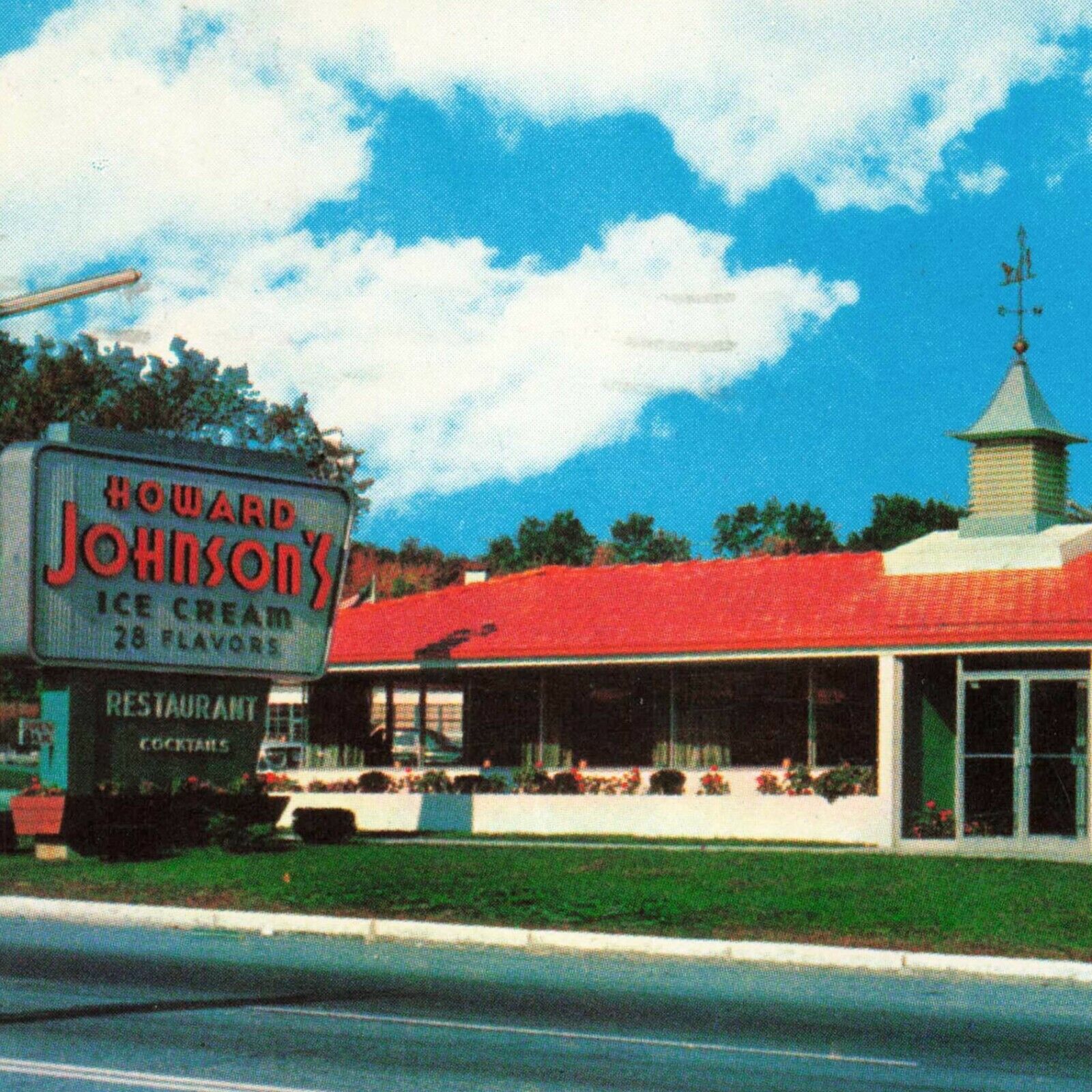 Howard Johnson's Restaurant FL Clewiston Florida 1960 Chrome Dining Postcard