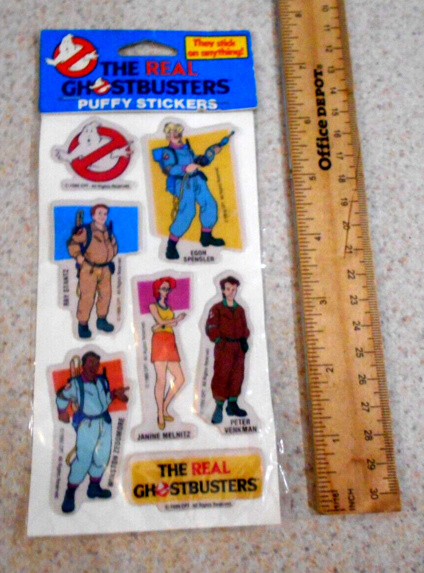 VINTAGE 1986 THE REAL GHOSTBUSTERS PUFFY STICKERS HENRY GORDY INTERNATIONAL New