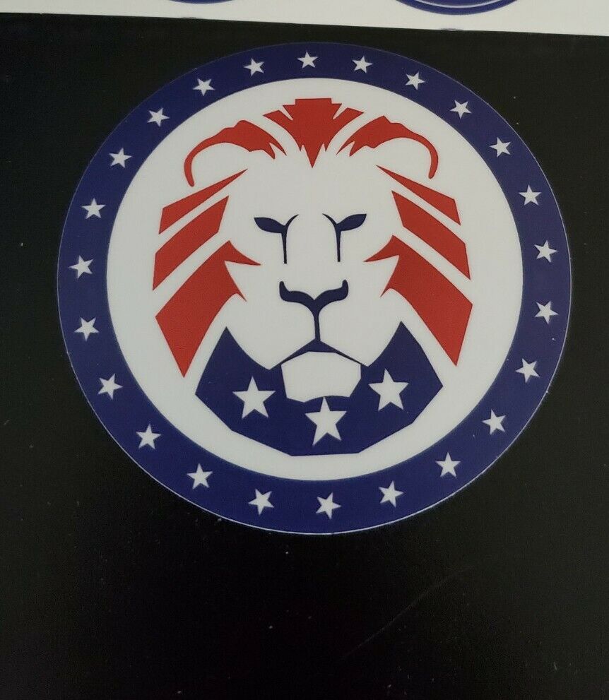 TRUMP MAGA LION 🦁 LOGO STICKERS LOT OF 5 PATRIOT PARTY 3 inch Round STICKERS 