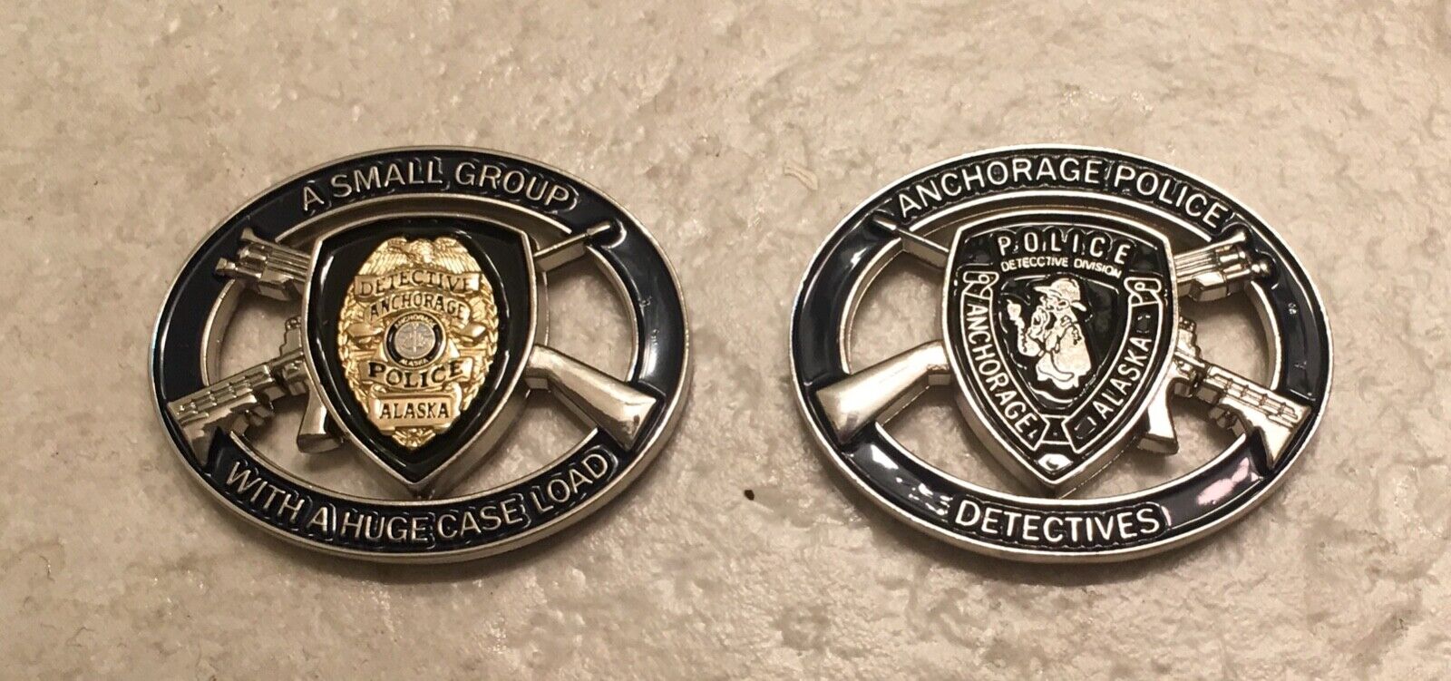 Anchorage Police Department Detective Oval  Police Challenge coin 