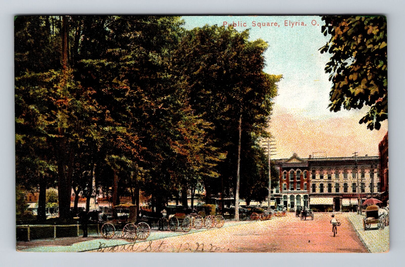 Elyria OH-Ohio, Public Square, Antique, Vintage Postcard