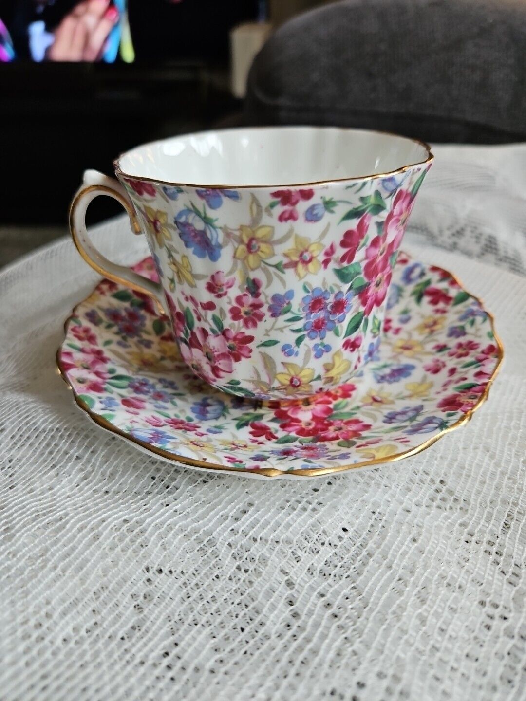 Antique Old Royal Bone China Tea Cup And Saucer