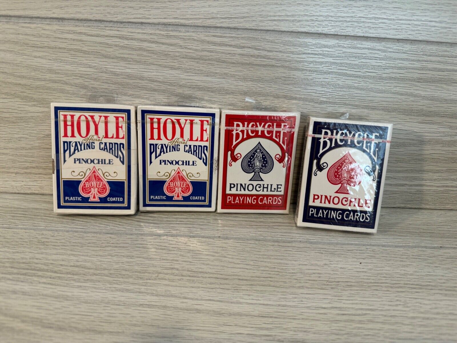 4 Decks - Bicycle - Hoyle Pinochle -Card Blue & Red Playing Cards - NEW