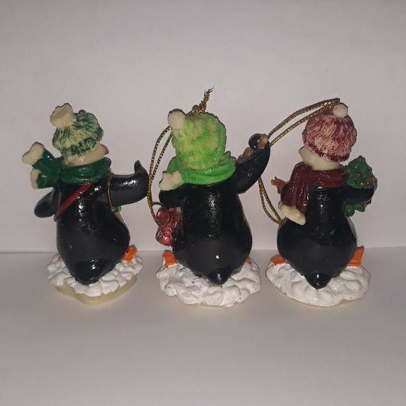 Set of 3 vintage holiday ornaments