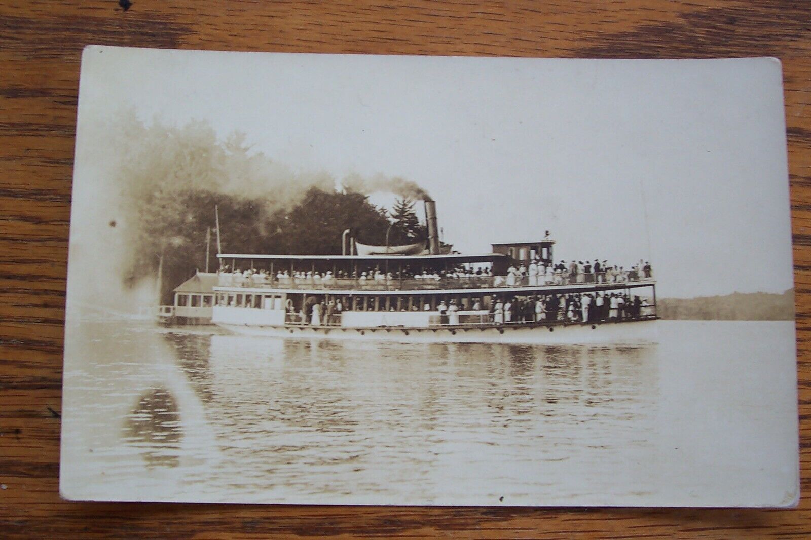 Antique Early 1900's Post Card STEAMBOAT FERRY R.I. ?