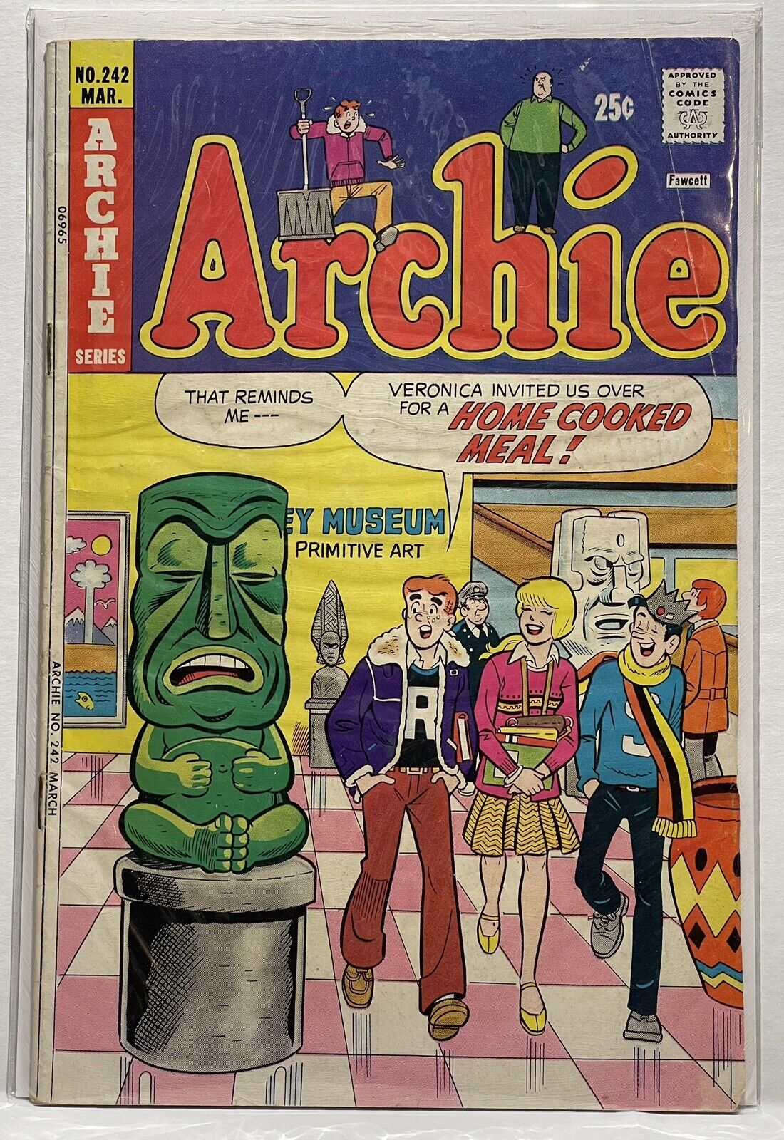 Archie No 242 March 1975 Archie comics Boarded Acidfree Sleeve
