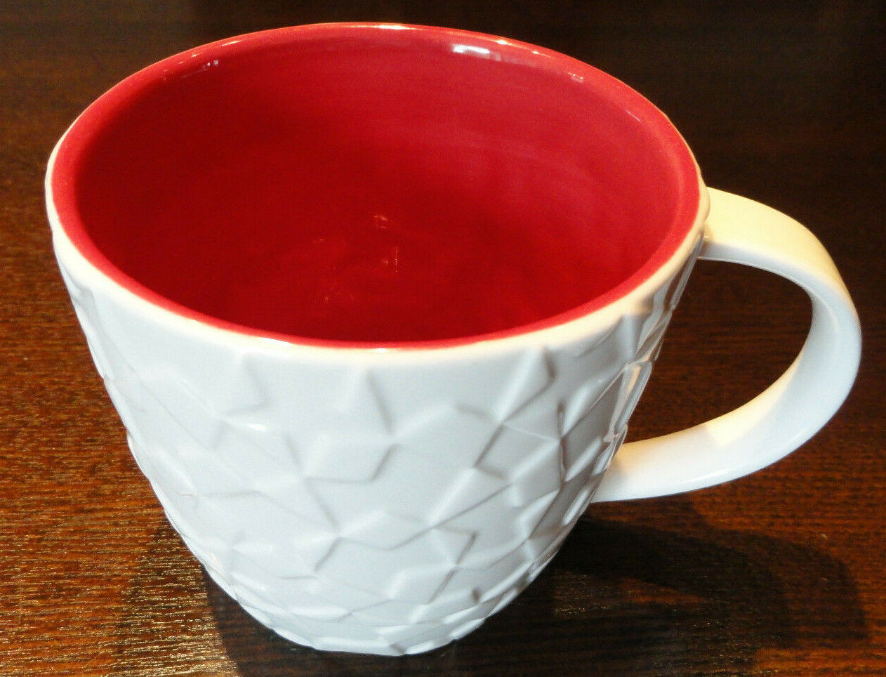 Starbucks Coffee Tea Cocoa Mug Cup 2011 White Geo  NOS  new old stock beautiful