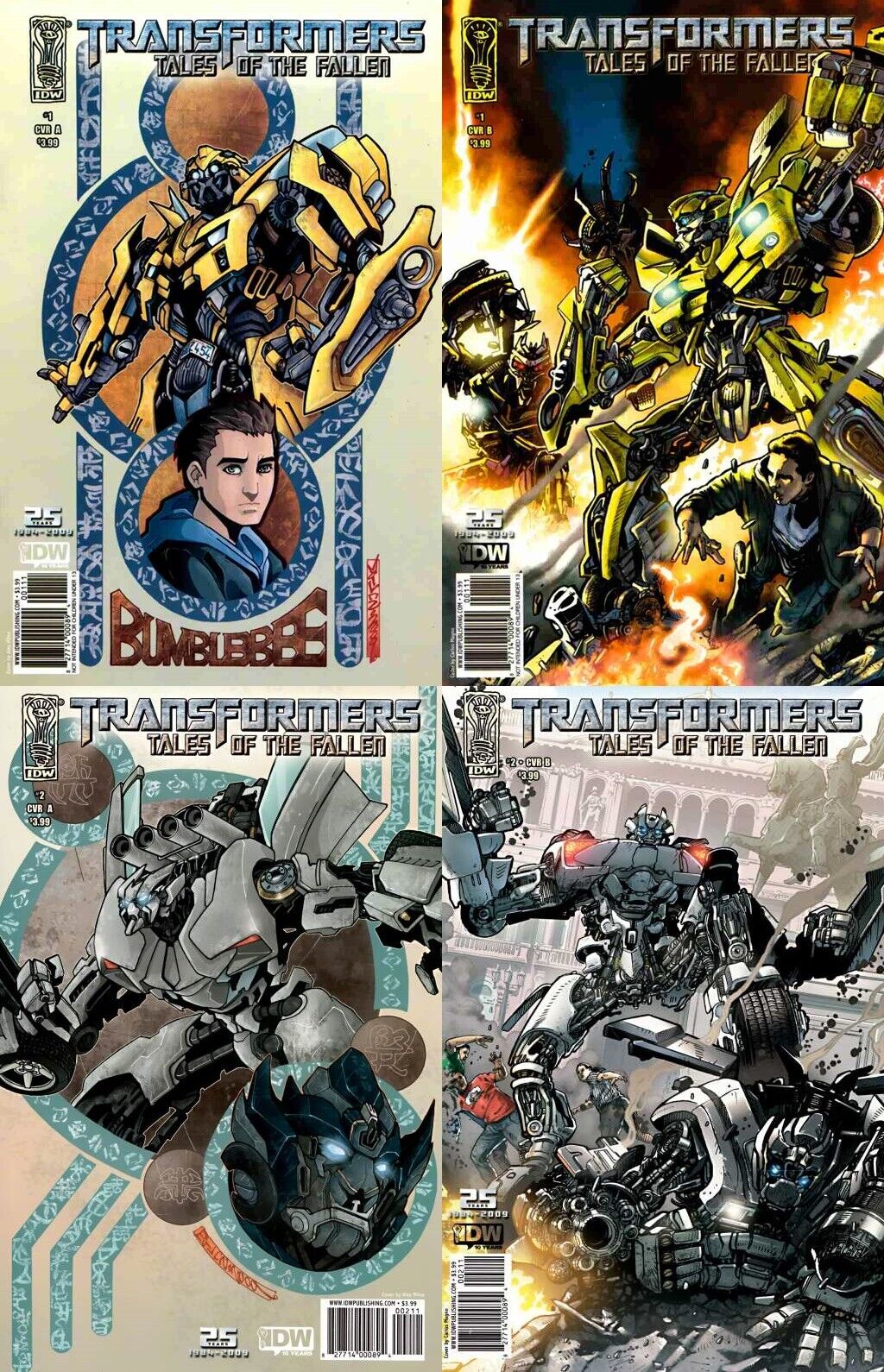 Transformers: Tales of the Fallen #1-2 (2009-2010) IDW Comics - 4 Comics