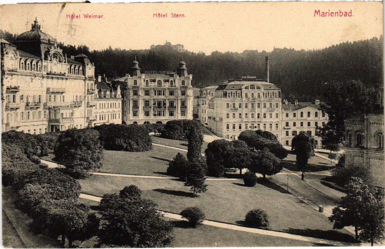 CPA AK Marienbad Hotel Weimar - Hotel Stern Czechoslovakia (619786)