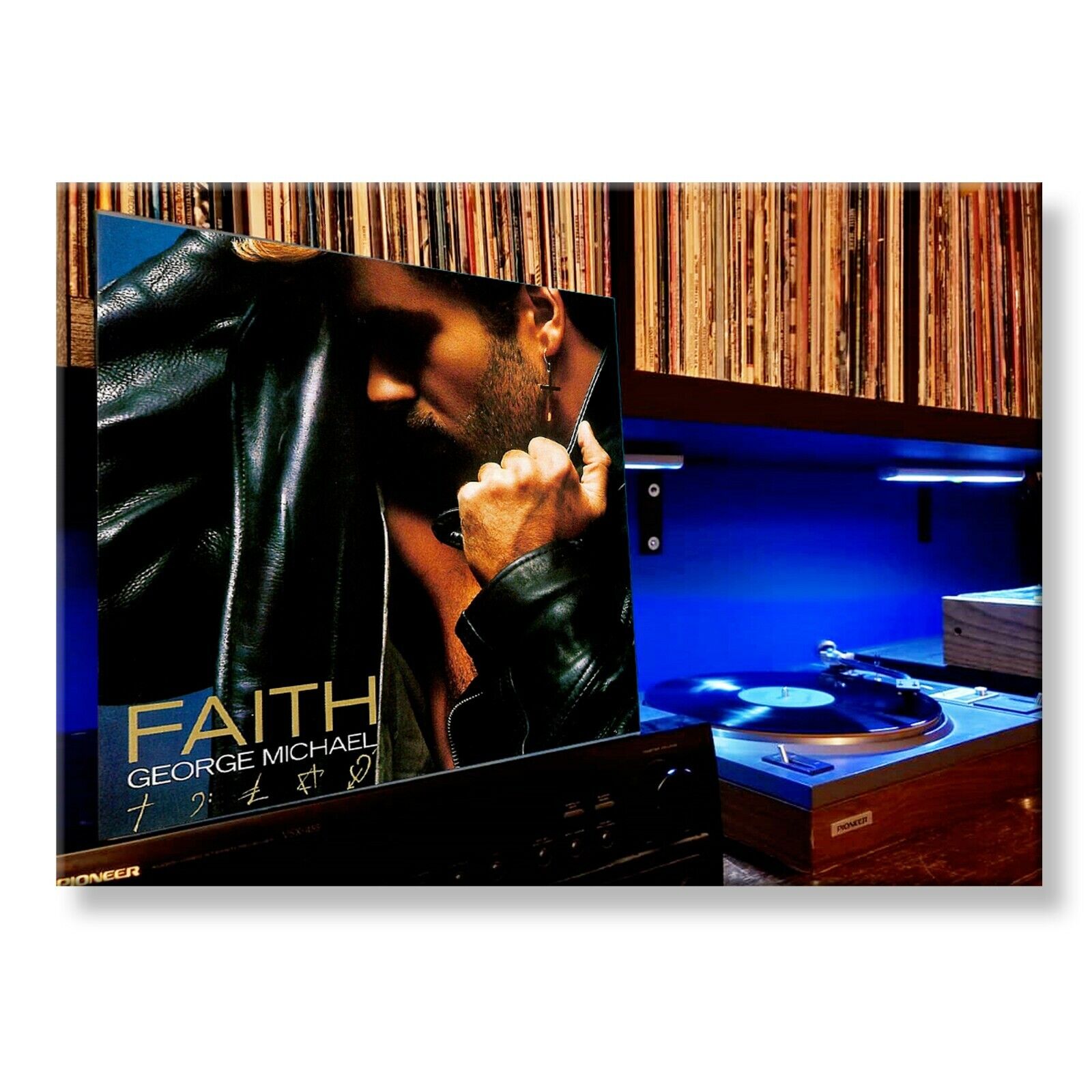 GEORGE MICHAEL Faith Classic Album 3.5 inches x 2.5 inches FRIDGE MAGNET