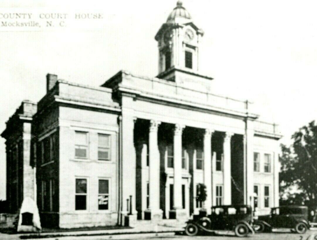Vtg RPPC 1940s Mocksville NC North Carolina Davie County Court House Building 