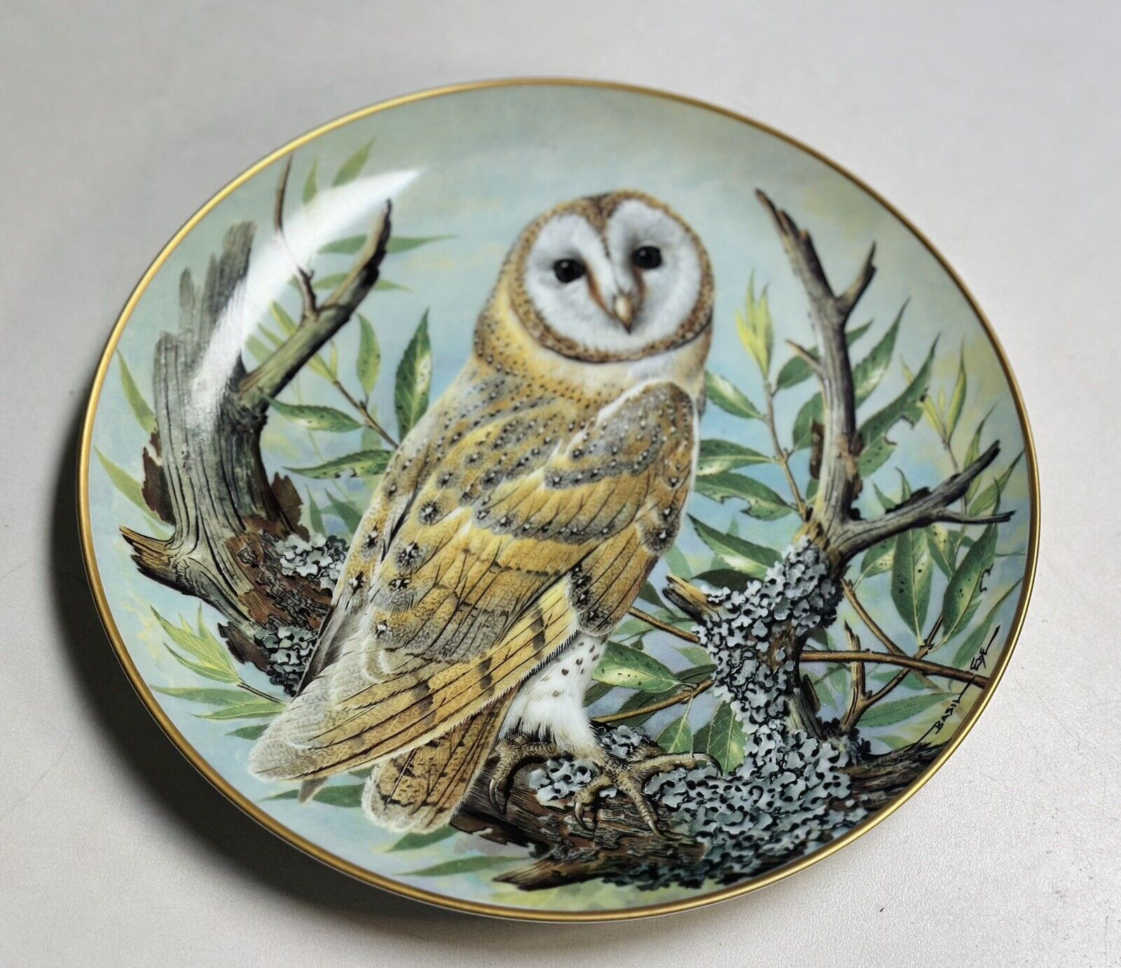 Vtg 1983 Franklin Porcelain The Barn Owl Plate 10”