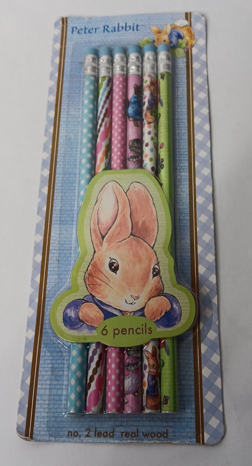 Beatrix Potter Pencils 6 Peter Rabbit No 2 Real Wood With Erasers Pack