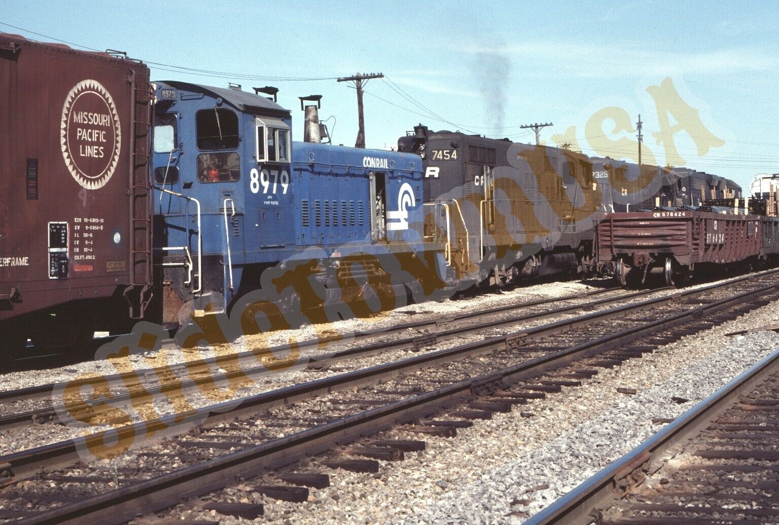 Vtg 1981 Train Slide 8979 CR Conrail Engine X1T157