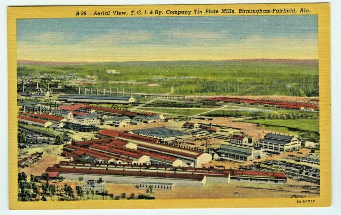 Birmingham-Fairfield Alabama T.C.I. & Ry Company Tin Plate Mills Aerial View