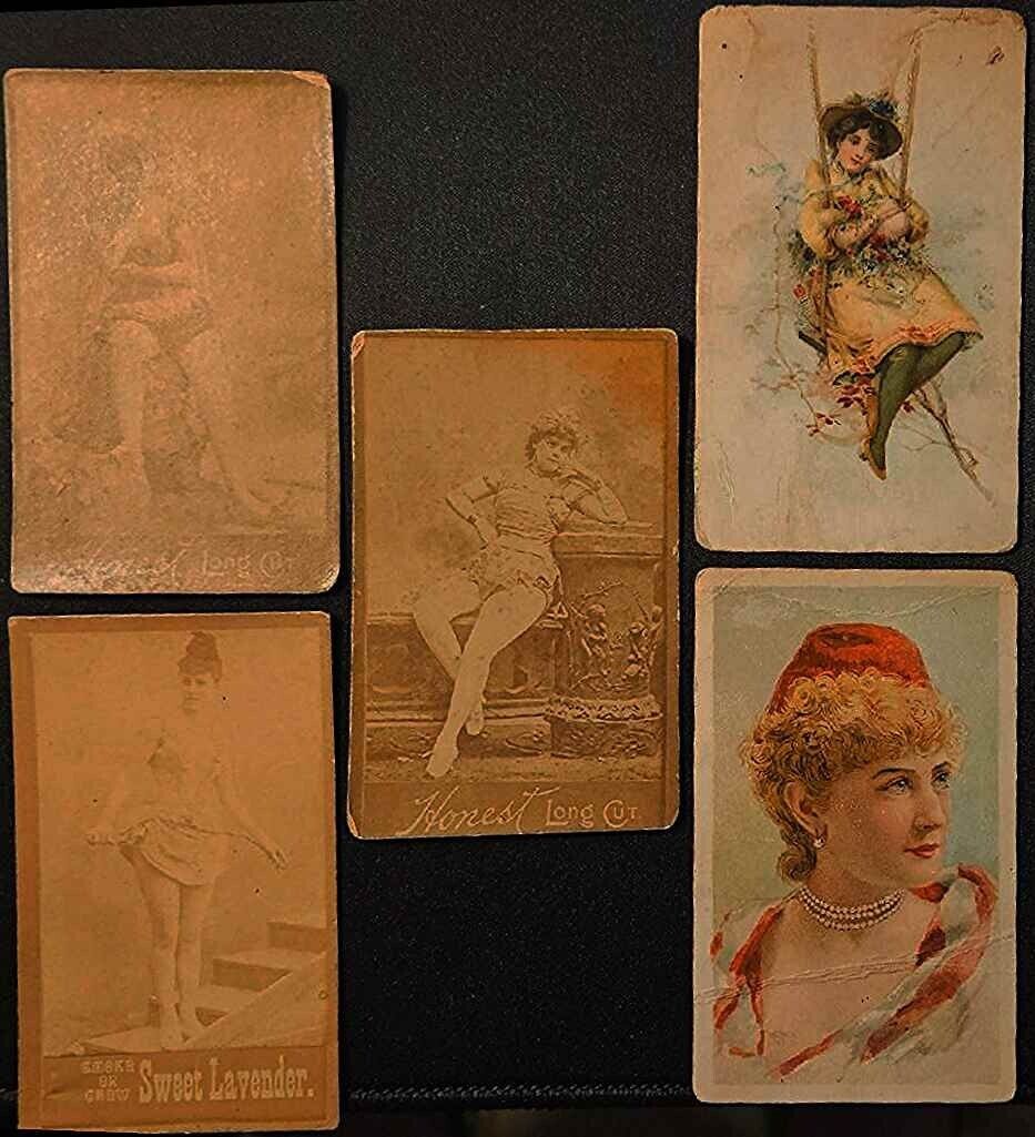 Five Authentic 1890s Tobacco Cards No Reserve