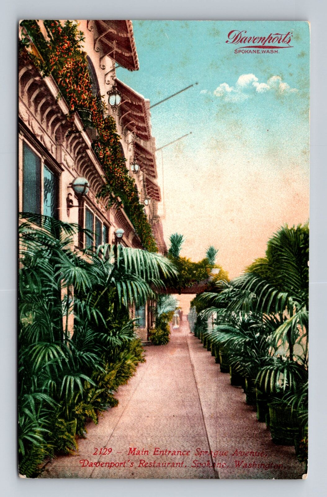 Spokane WA-Washington, Main Entrance Sprague Avenue, Antique, Vintage Postcard