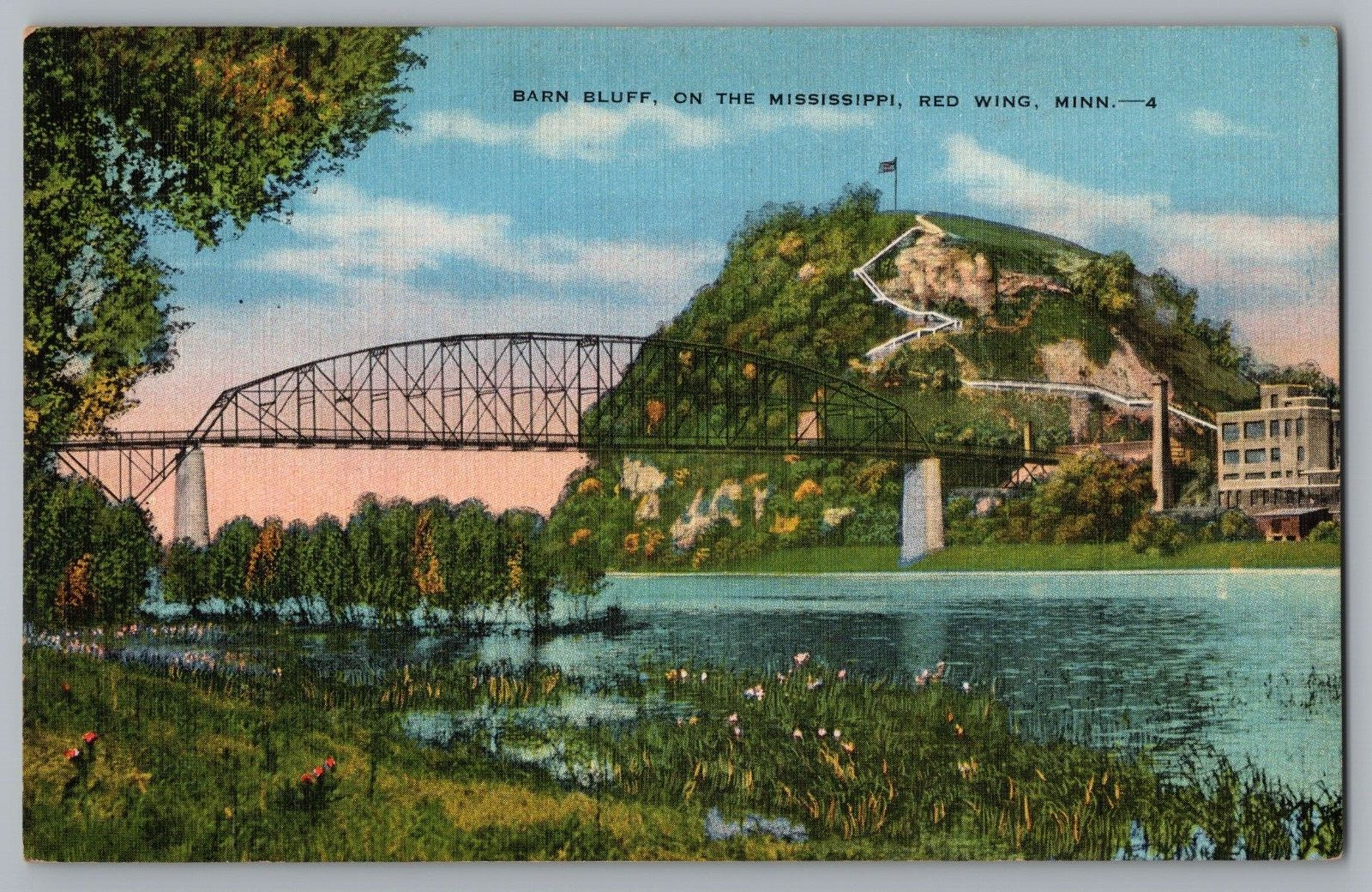 Postcard The High Bridge, Connects Wisconsin and Minnesota