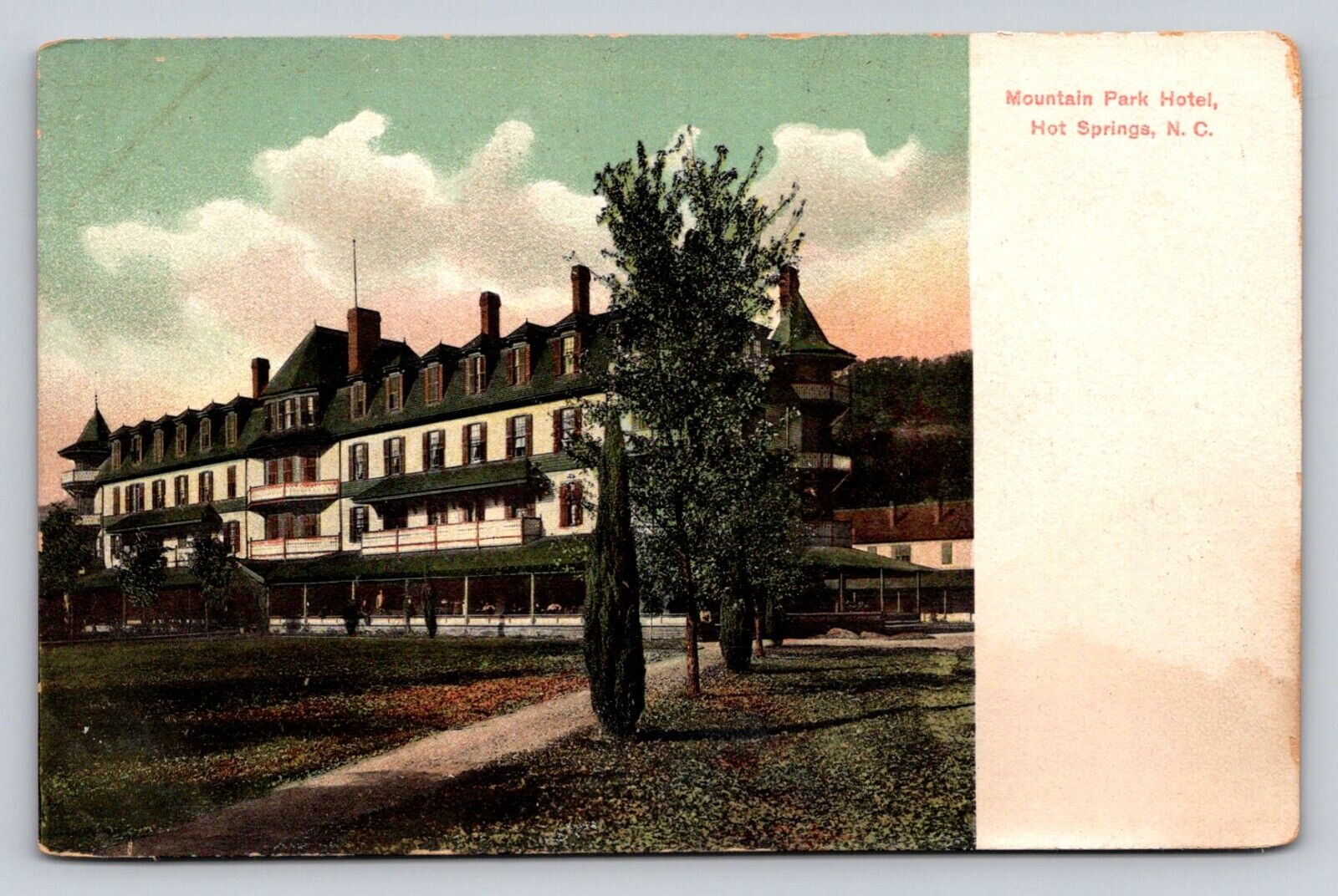c1905 Mountain Park Hotel Hot Springs North Carolina P735