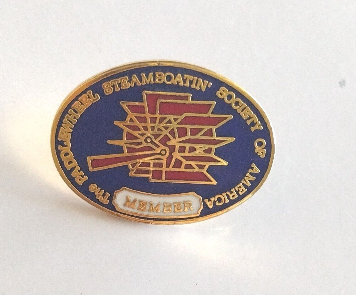The Paddlewheel Steamboating Society Of America Member Vintage Gold Tone Pin