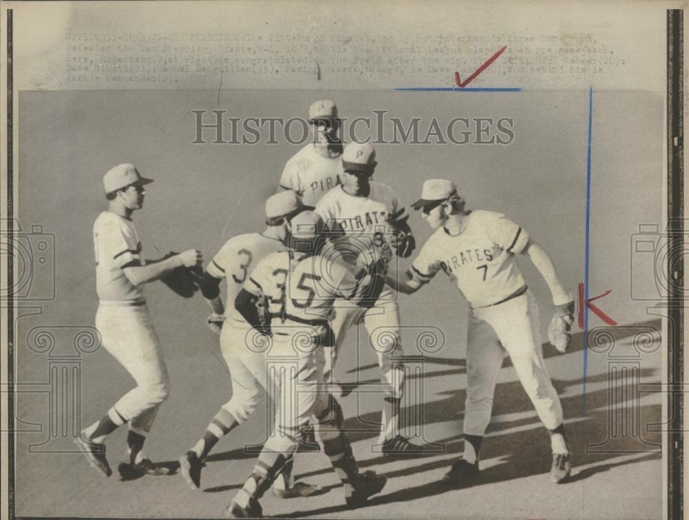 1971 Press Photo Pirates National League Playoffs