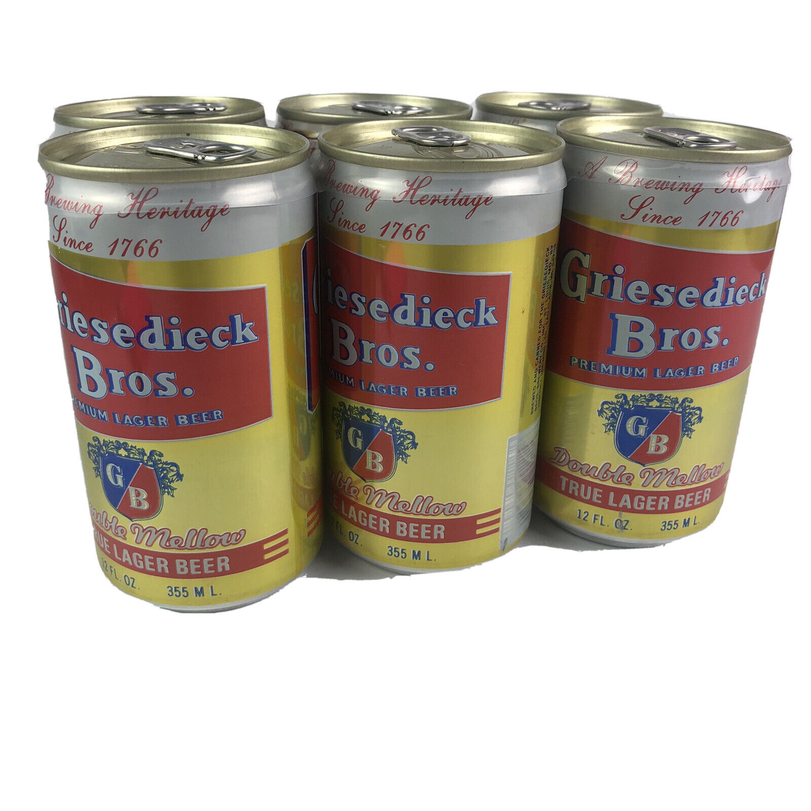 VTG Griesedieck Bros Beer Six Pack Empty can opened from the bottom Collectiable