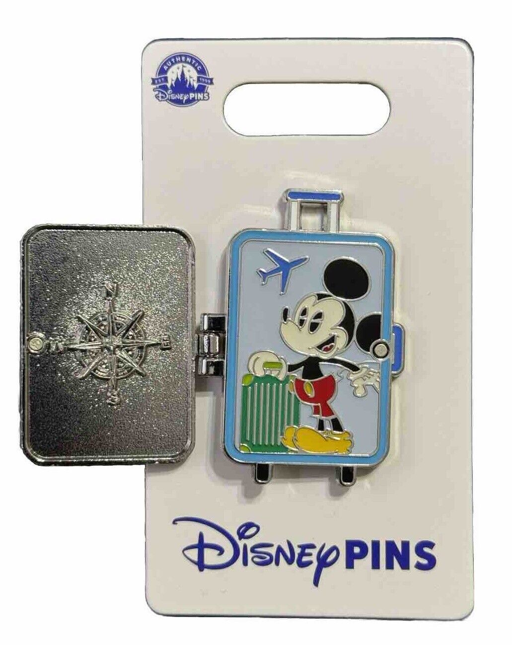 2024 Disney Parks Around The World Travel Suitcase Mickey Mouse Hinge OE Pin